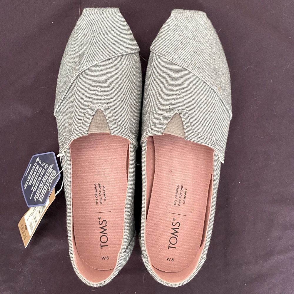 Toms Black Subtle Metallic Knit Alpargata